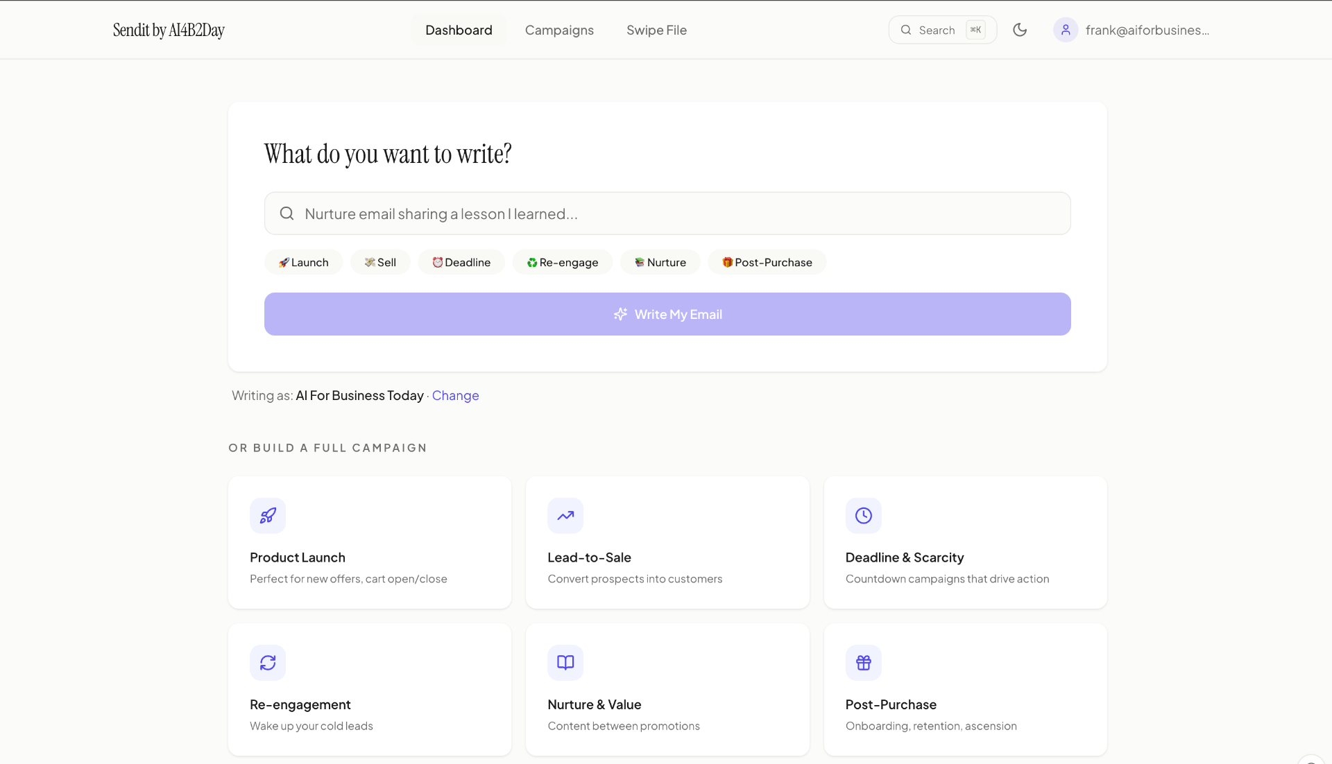 Sendit by AI4B2Day screenshot