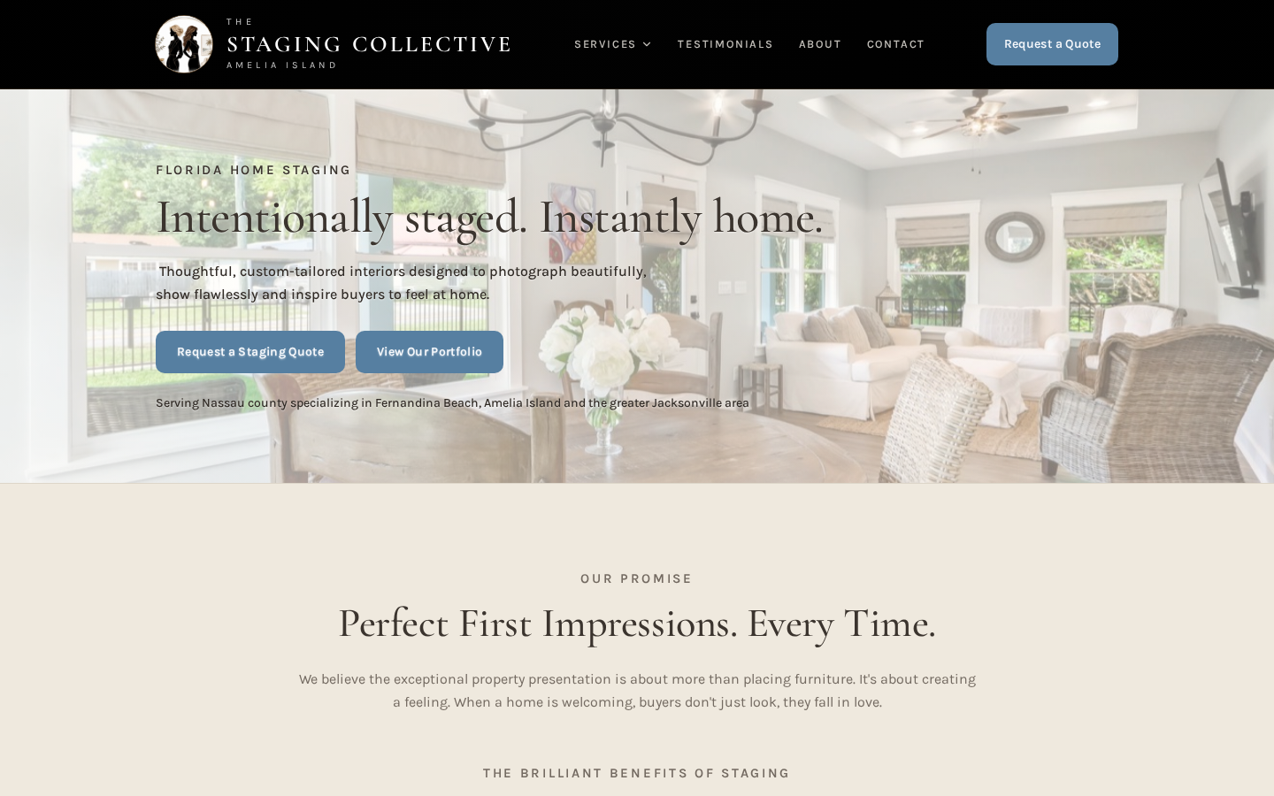 The Staging Collective website built by AI For Business Today