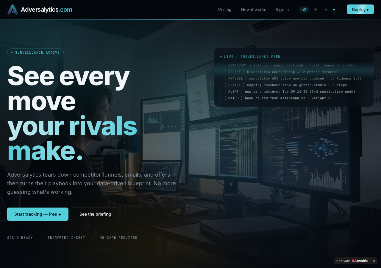 Adversalytics screenshot